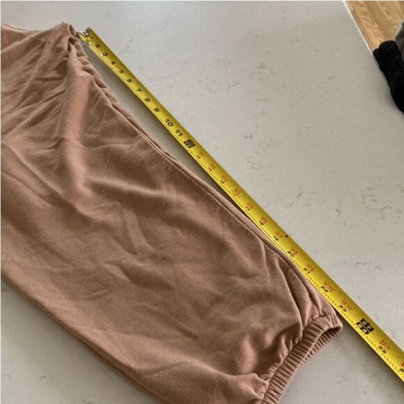 Aerie OTT Offline Cloud Fleece High Rise Soft AF Drawstring Joggers Tan - Picture 5 of 5